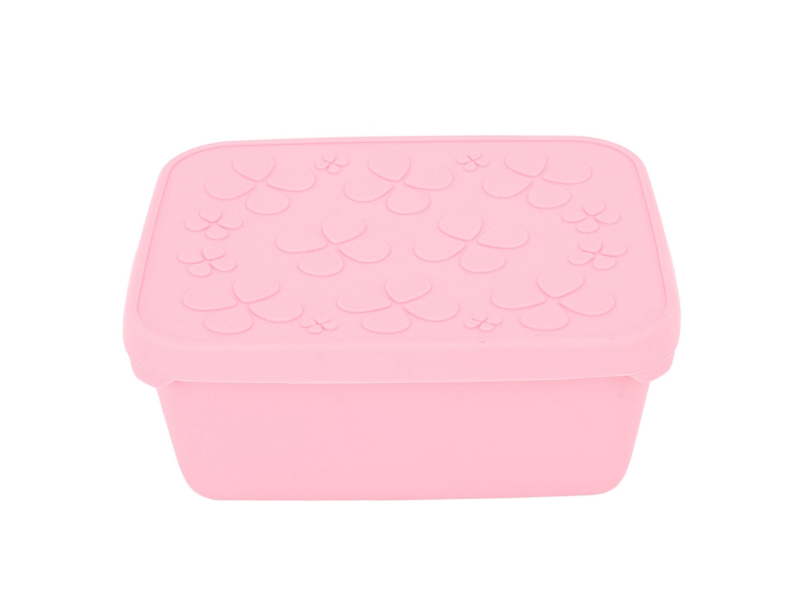 Fiambrera De Acero Inoxidable 304 De 550 Ml, A Prueba De Fugas, Tipo Bento, Con Tapa De Silicona Rosa, Para Niños Y Adultos.
