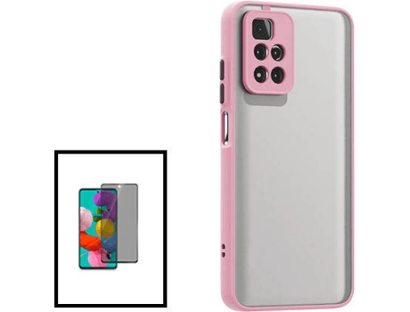 Kit Carcasa Trasera Protección Cámara + Protector de Pantalla Xiaomi Redmi Note 11 Pro+ Plus GIFT4ME Rosa