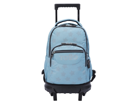 Mochila Escolar Pequeña Ruedas Azul Y Estrellas Resma TOTTO