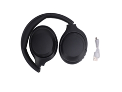 Auriculares Inalámbricos Bluetooth Supraaurales Con Graves Profundos Y Batería De Larga Duración Para Viajes Y Uso En La Oficina - Negro