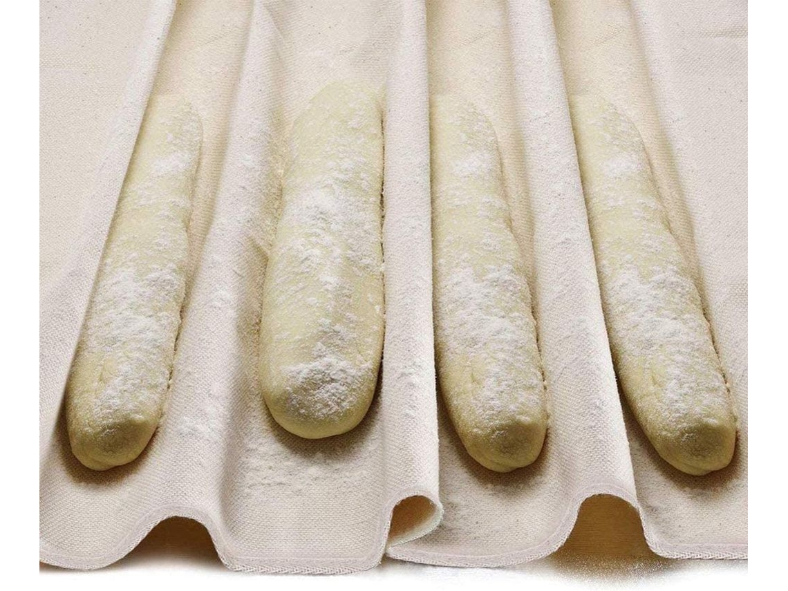 Paño de fermentación profesional, lino de panadería para masa de baguette y pan, 75 x 45 cm