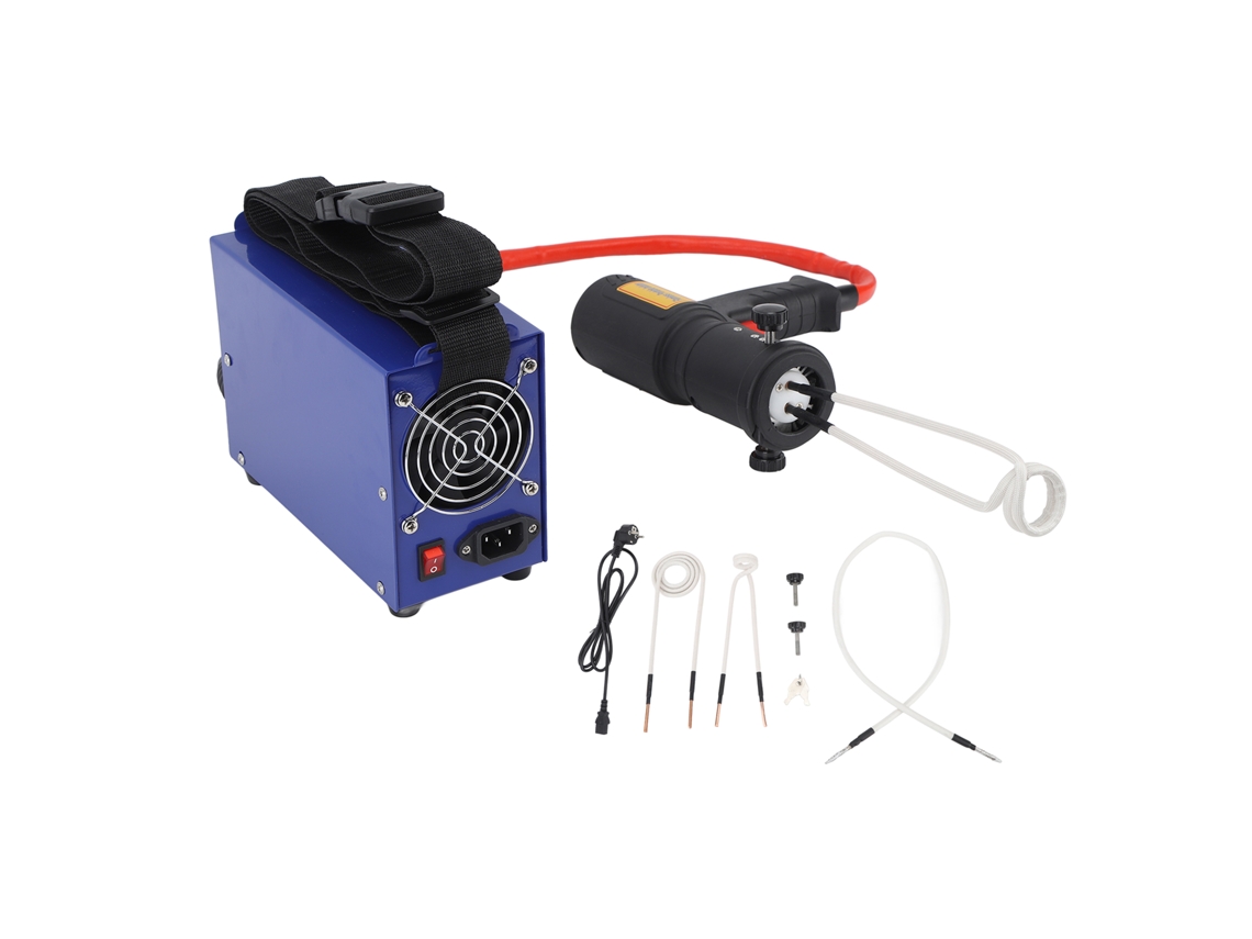 Calentador de inducción de tornillo de 1500 W, refrigeración por aire, calefacción, herramienta portátil para extraer tornillos, para reparación de garajes de coches, enchufe de la UE.