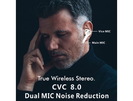 Auriculares Bluetooth True Wireless Hifi Stereo Luetooth Altavoz Llamada de alta definición Compatible con Xiaomi T3 Negro