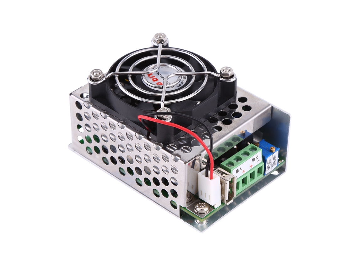 Módulo Convertidor Reductor Ajustable De Cc De 8v-40v A 1.25v-36v 10a Con Ventilador Usb