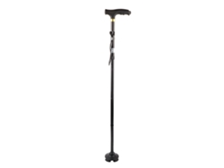 Bastón plegable de aleación de aluminio con luz LED para senderismo y escalada.