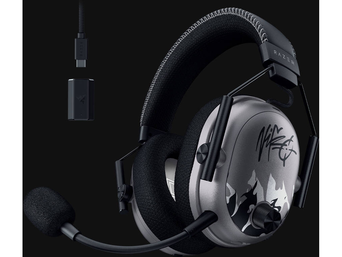 Auriculares Gaming RAZER  BlackShark V3 Pro Niko Collection Edition (Over Ear - Noise Canceling  - Gris)