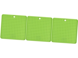 Juego de 3 tapetes aislantes de silicona para mesa, aislamiento térmico y diseño multifuncional para cocina Vayotoy