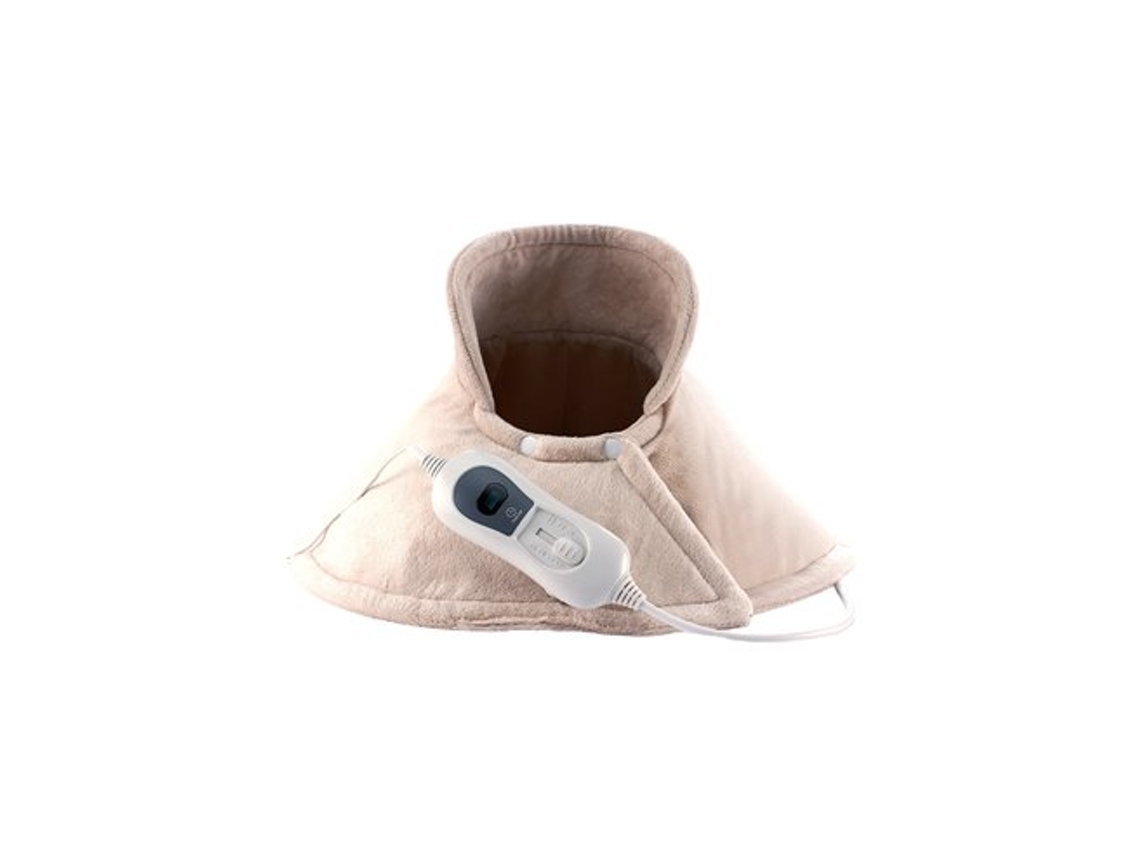 Almohadilla Cervical Eléctrica Relente Beige 100w 3 Niveles Apagado Automático Lavable (60x62cm)