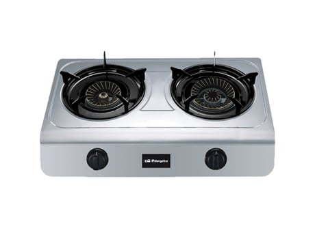 Placa de Gas Portátil ORBEGOZO Fo 2710 (Nº Quemadores: 2 - Inox)