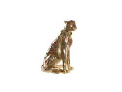 Figura Resina Leopardo Dorado 25,5x17x33cm