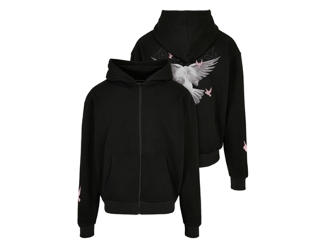 Sudadera con Capucha MISTER TEE Cremallera Doves Negro (M)