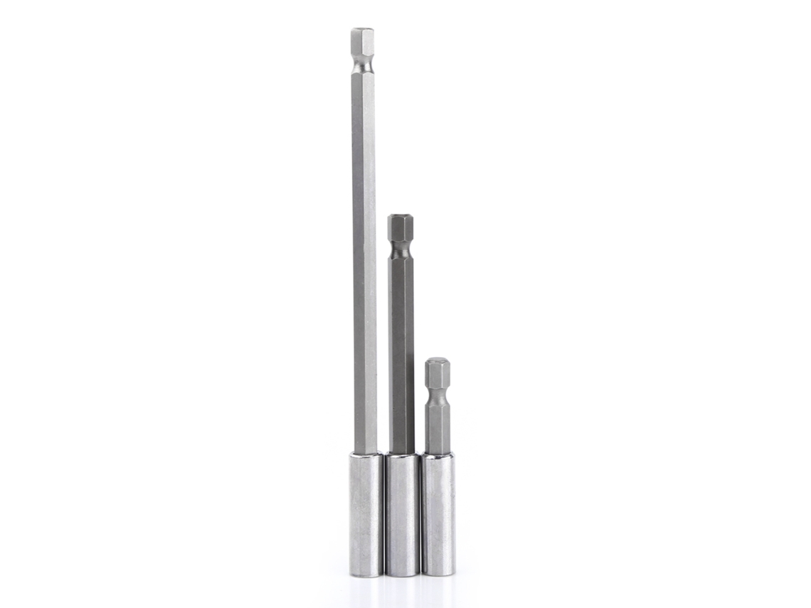 Soporte extensible de 3 piezas para brocas de taladro eléctrico, punta de destornillador de 1/4'', mango de herramienta