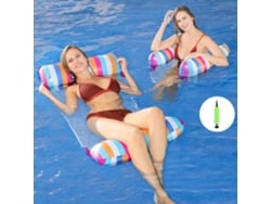 Flotador de piscina inflable con bomba de aire