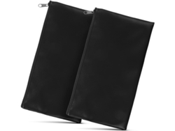 Juego de 2 fundas de piel sintética texturizada para recibos y monedas. Gokoco