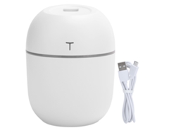 Mini humidificador portátil DC5V USB con difusor de aceites esenciales y luz nocturna LED (blanco)