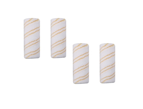 Conjunto de 4 peças de rolos para limpador de chão elétrico karcher, branco + amarelo