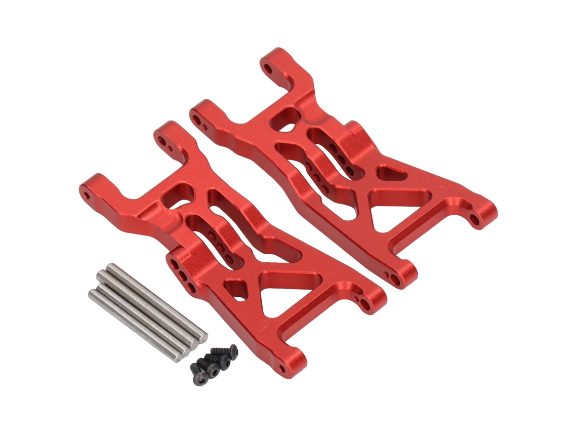 2 Brazos De Suspensión Inferiores Delanteros De Aluminio Para Coche De Carreras Losi 1/10 22s 2wd Sin Preparación, Color Rojo.