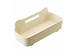 Prateleira De Chuveiro Montada Na Parede Caddy Pp Punch Free Strong Bearing Multifuncional Rack De Banheiro Cor Creme L