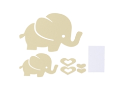 Adhesivo De Pared Con Espejo Y Diseño De Elefante De Dibujos Animados Para Decoración Del Hogar - Resistente Al Agua
