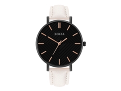 Reloj De Pulsera De Aleación De Pareja Con Dial Redondo Cuarzo Blanco Analógico