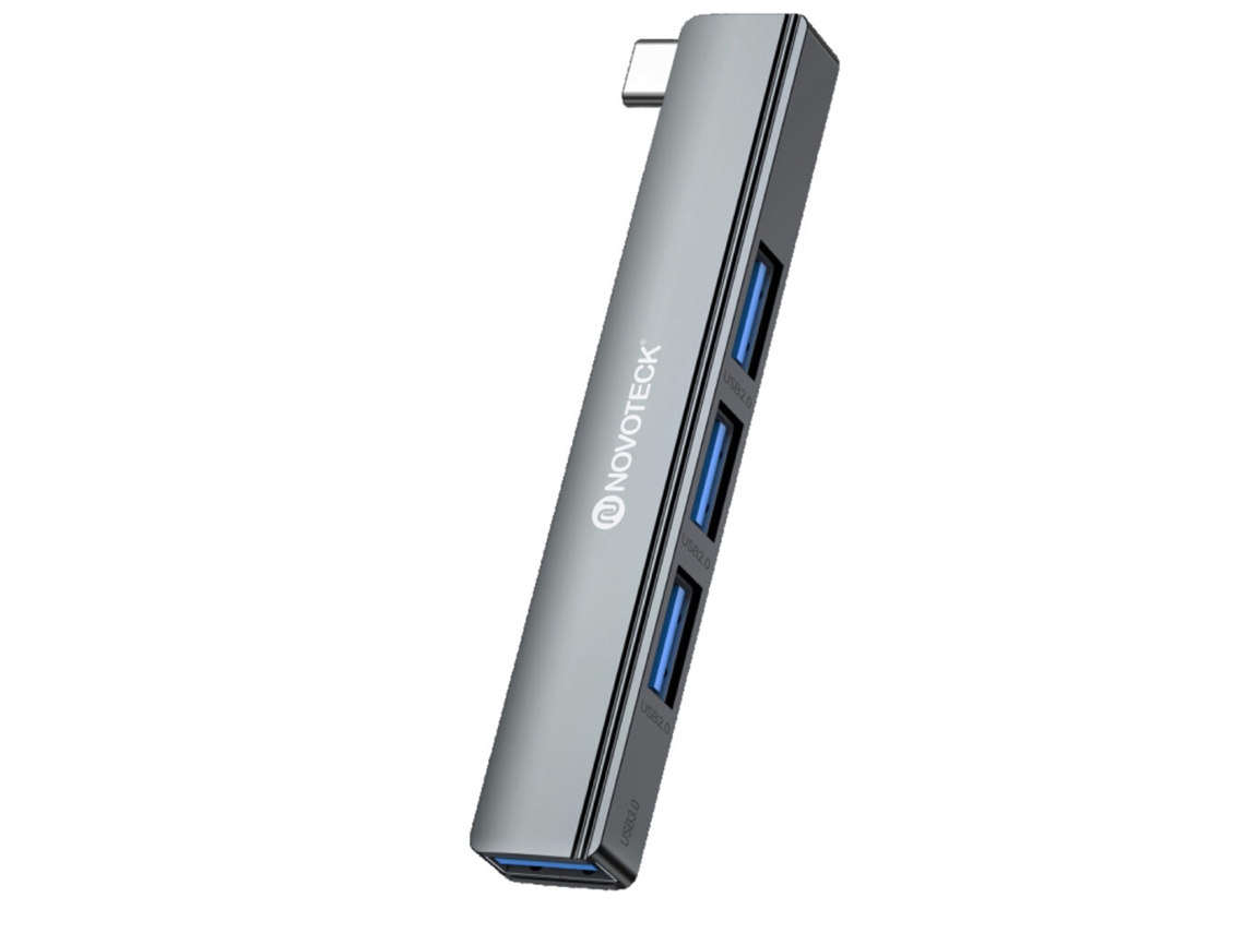 Hub Usb-c Novoteck Hk-085 4 En 1 Sin Cable Con 1 Usb 3.0 Y 3 Usb 2.0