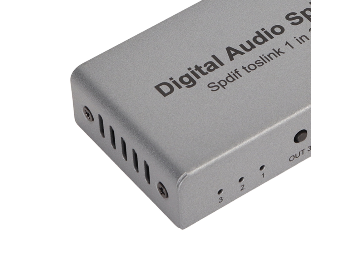 Divisor Óptico Spdif 1x3 Compatible Con Lpcm2.0, Dts, Dolby Ac3 Para Sistemas De Cine En Casa Y Reproductores De Dvd Y Cd.