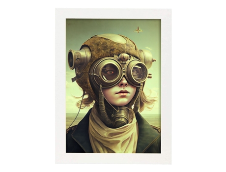 NACNIC Poster Complejo En Estilo Surrealismo Cinematográfico Ilustraciones Y Grabados De Historieta Abstracta Y Artística A4 Marcos Blancos