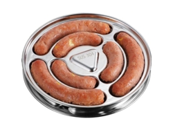 Molde para salchichas Rebe, fabricado en acero inoxidable 304, con 6 cavidades, antiadherente, apto para microondas y lavavajillas.