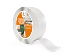Zócalo de PVC 70x20 mm, 20 m, flexible, suave, blanco Quest