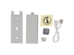 Cierre magnético eléctrico automático para puertas de cajones de armarios, color gris claro.