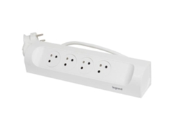 Extensión eléctrica Legrand Fb 4x2pt, ángulo de esquina, 1 m, 1,5 mm², color blanco