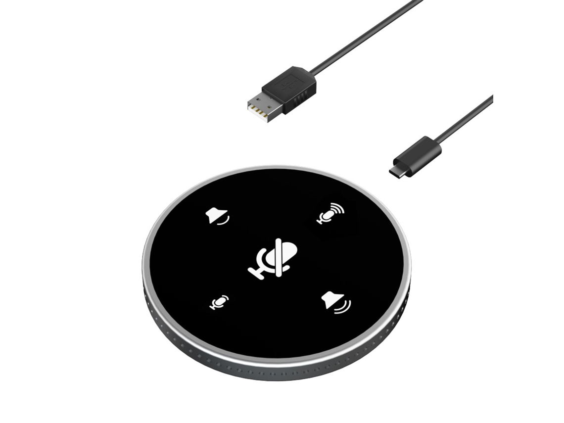 Altavoz de escritorio USB para conferencias con micrófono omnidireccional de 360° integrado. Mdug