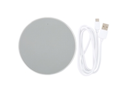 Cargador Inalámbrico Ultra Delgado Redondo 10w Pad De Carga Rápida Gris