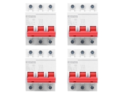 4pcs Interruptor De Circuito Miniatura Dz47-63 3p 16a Ac400v De Montaje En Rail Din Para Hogar