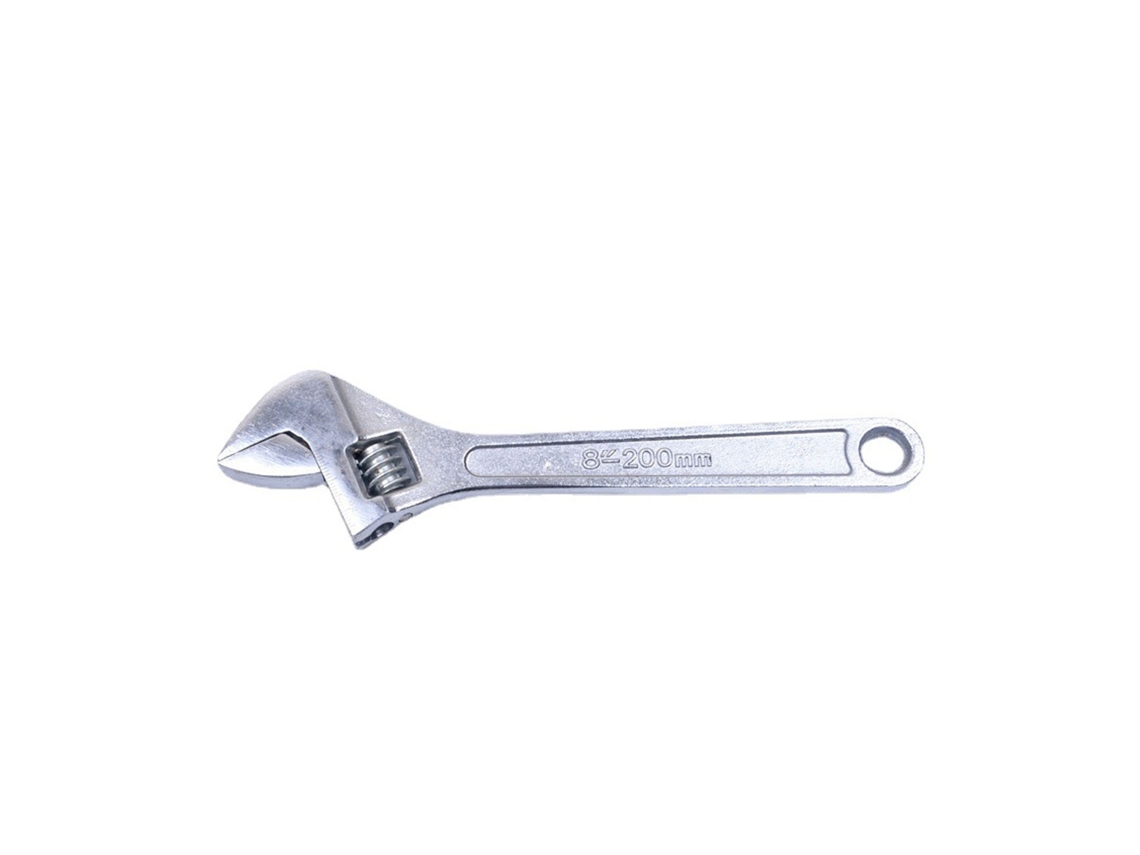 Llave Inglesa Ajustable De 250 Mm (10 Pulgadas), Acero De Alto Carbono Cromado, Robusta, Apertura Máxima De 42 Mm.