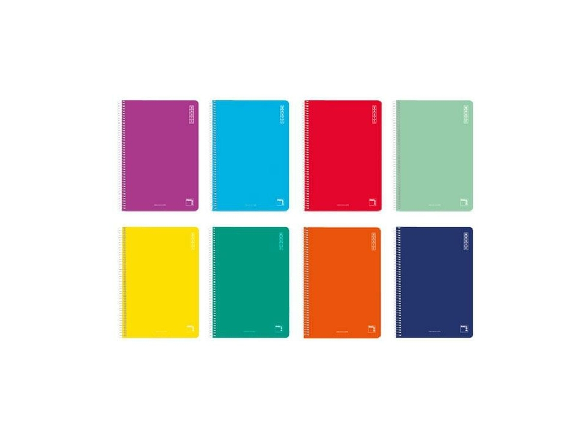 Cuaderno PACSA Basic Multicolor 80 Hojas Din A4 (10 Unidades)