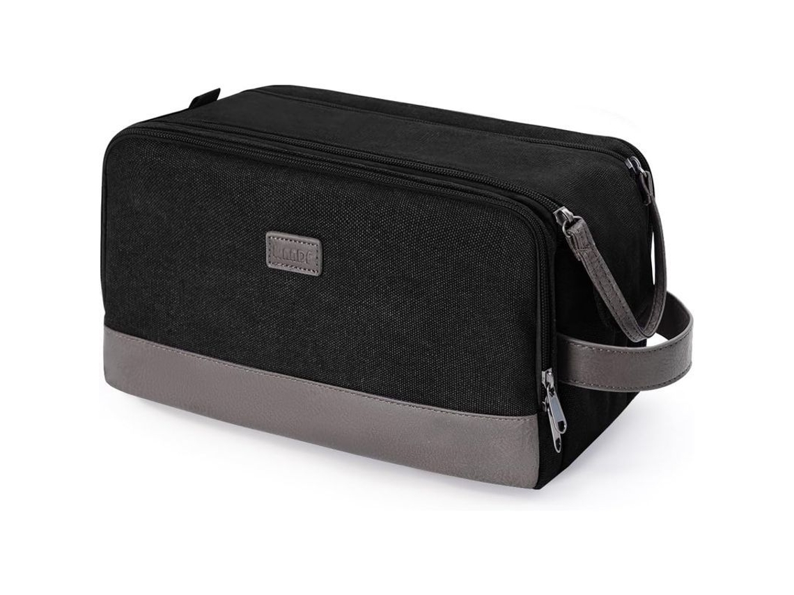 Neceser Para Hombre, Mochila De Viaje, Organizador De Aseo, Lona Y Cuero Sintético, Resistente Al Agua.