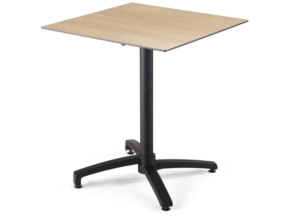 Mesa de jardín cuadrada 70 x 70 cm inclinable en HPL
