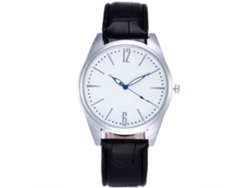 Reloj De Pareja De Cuero Pu Alloy De Quarzo Zhoulianfa (negro)