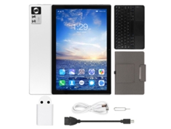 Tableta FHD blanca de 10,1 pulgadas, ocho núcleos, 8 GB de RAM, 256 GB de ROM, 5G/4G LTE, color dorado
