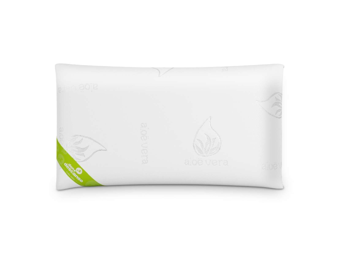 Almohada Copos Viscoelástica NALUI Aloe Vera (Firmeza Media - Blanco - 70x38 cm)