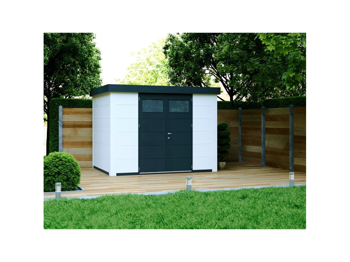 Caseta de Jardin metálica NH7 | Blanco / Blanco | 298 x 238 - NOVO HABITAT
