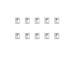 10 colgantes para uñas, diamantes de imitación en forma de corazón, forma irregular, cristales, gemas, decoraciones acrílicas para uñas Hengrongshen