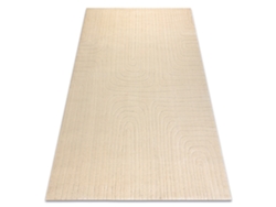 Alfombra De Lana Textura 488.05.la100 Osta - Pauta, Marco Geométrico Estructural Crema