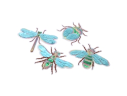 Pegatinas de insectos bordadas para decoración de ropa y costura personalizada.