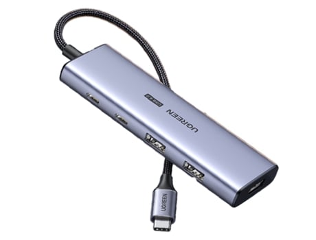 Adaptador UGREEN 90376 Tipo-C a 2Usb3.2 2Tipo-C3.2 HDMI para Huawei Mate40/P50 S20
