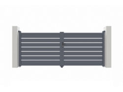 Puerta batiente de aluminio 3,5m VOGEL H.140cm