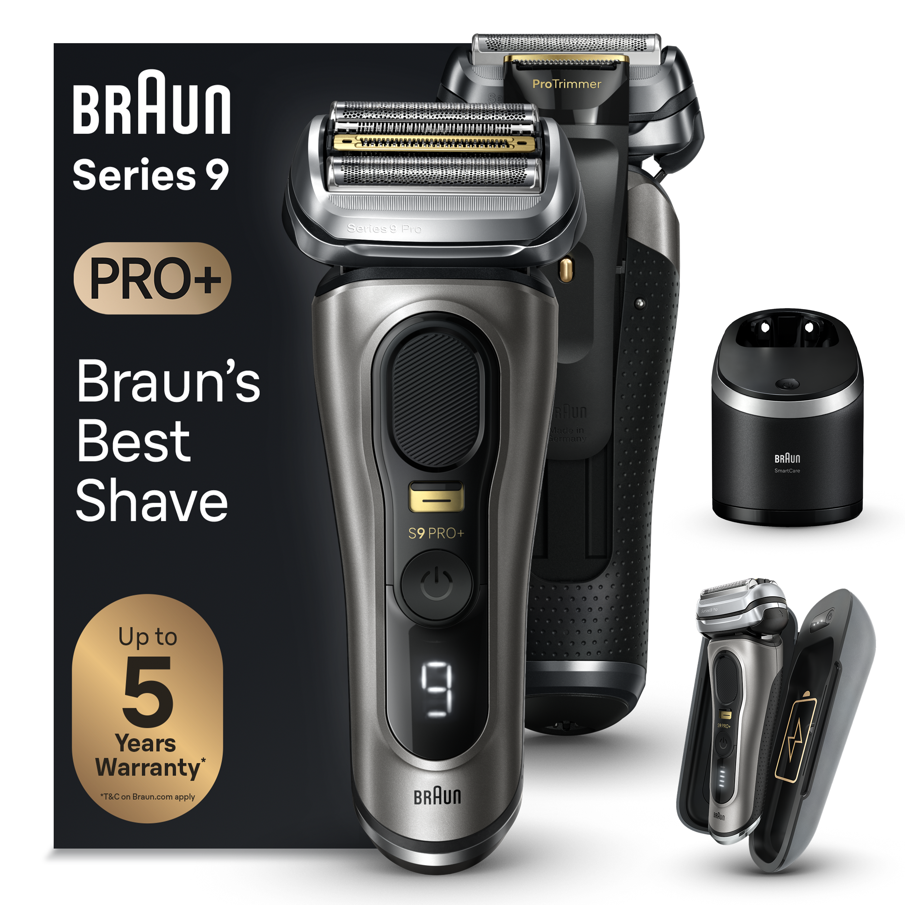 Afeitadora BRAUN Series 9 PRO+ 9575cc (Autonomía 60 min - Batería)