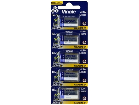 Pilas VINNIC 4LR44 / L1325F / 544A / A544 (5 Unidades)