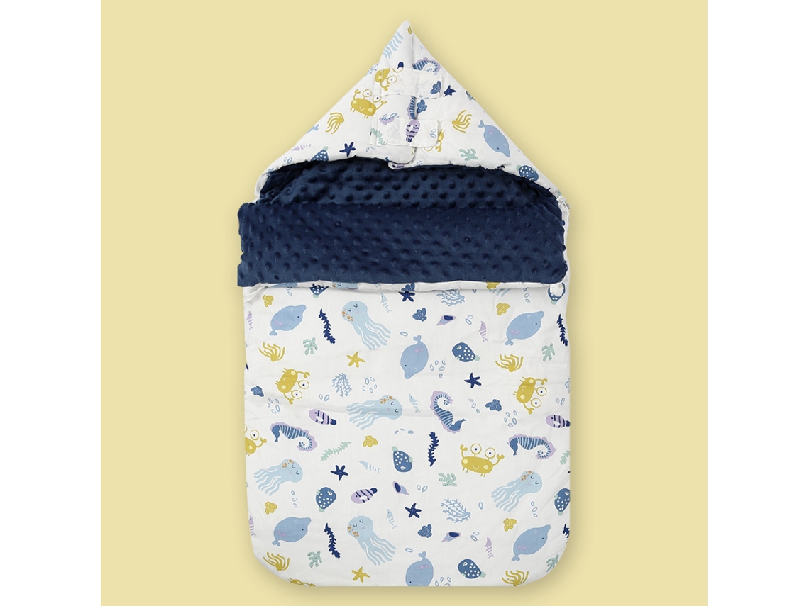 Saco de dormir para cochecito de bebé, cálido saco de dormir de invierno para evitar sobresaltos, con doble cremallera (pulpo 88 x 46 cm)